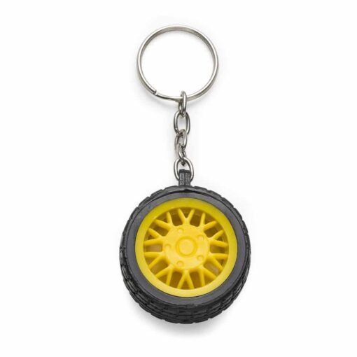 CHAVEIRO FORMATO PNEU  SPX-10123 NA COR AMARELO