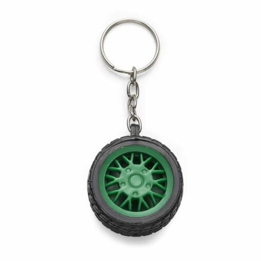 CHAVEIRO FORMATO PNEU  SPX-10123 NA COR VERDE