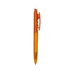 CANETA PLÁSTICA TRANSLUCIDA  SPX-01097T NA COR LARANJA