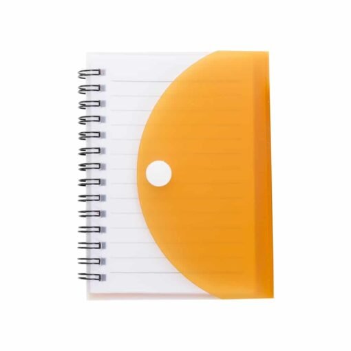 BLOCO DE ANOTAÇÕES CAPA PLÁSTICA SPX-12532 NA COR LARANJA