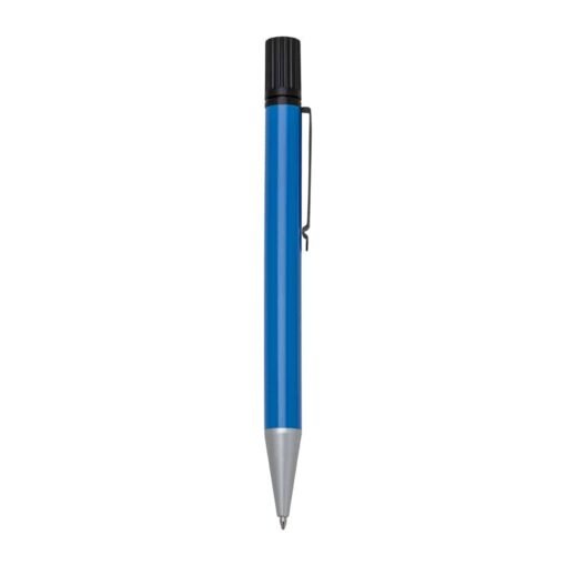 CANETA DE METAL C/ MARCA TEXTO  SPX-13259 NA COR AZUL