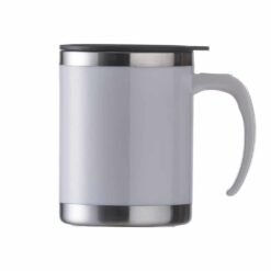 CANECA ACRÍLICA 400 ML COM TAMPA SPX-06520 NA COR BRANCO