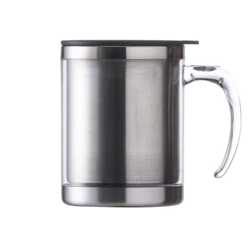 CANECA ACRÍLICA 400 ML COM TAMPA SPX-06520 NA COR TRANSPARENTE