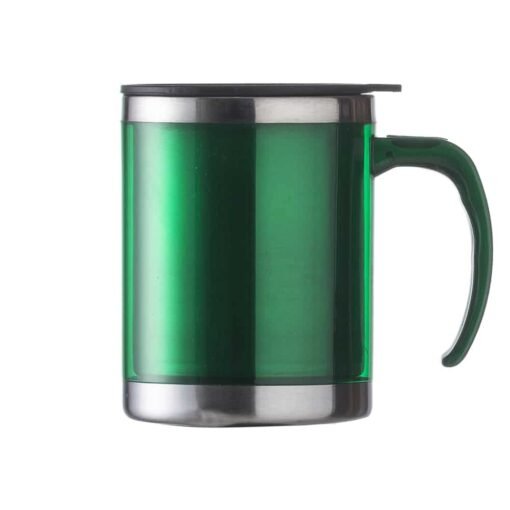 CANECA ACRÍLICA 400 ML COM TAMPA SPX-06520 NA COR VERDE