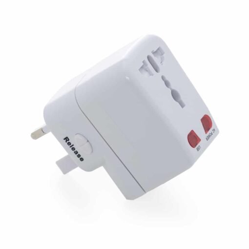ADAPTADOR DE TOMADA UNIVERSAL C/ USB  SPX-02044 NA COR BRANCO OU TRANSPARENTE