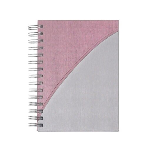 AGENDA WIRE-O METALIZADA MEIA SPX-14027 NA COR ROSA