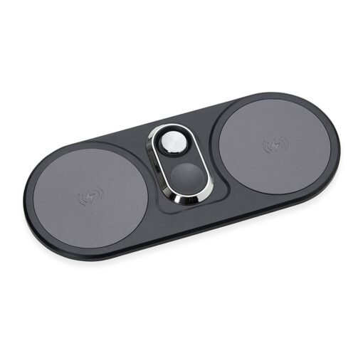 BASE DUAL CARREGADOR INDUÇÃO SPX-04054 NA COR PRETO