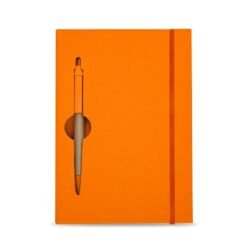 BLOCO DE ANOTAÇÕES C/ CANETA ECOLÓGICA  SPX-13005 NA COR LARANJA