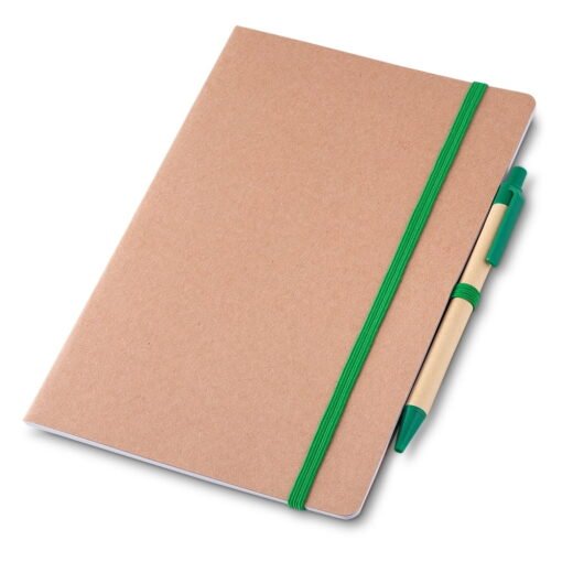 CADERNO P/ ANOT. KRAFT C/ CANETA SPX-14691 NA COR VERDE