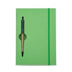 BLOCO DE ANOTAÇÕES C/ CANETA ECOLÓGICA  SPX-13005 NA COR VERDE