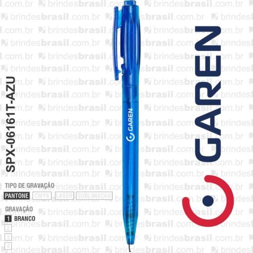 Caneta Personalizada Plástica - Azul SPX-06161T-AZU - Imagem 4