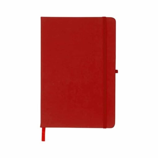 CADERNETA EMBORRACHADA COM PORTA CANETA SPX-14092N NA COR VERMELHO