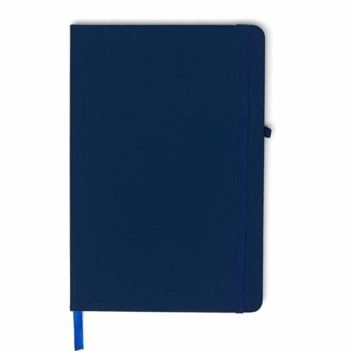 CADERNETA EMBORRACHADA COM PORTA CANETA SPX-14092 NA COR AZUL