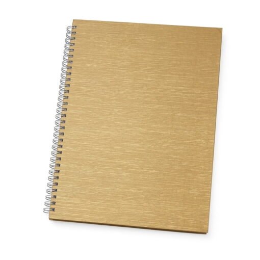 CADERNO DE NEGÓCIOS GRANDE  SPX-13925 NA COR DOURADO