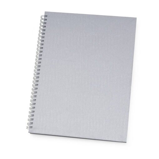 CADERNO DE NEGÓCIOS GRANDE  SPX-13925 NA COR PRATA