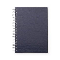 CADERNO C/ CAPA DE COURO SINTÉTICO 15 X 21CM  SPX-13601 NA COR AZUL