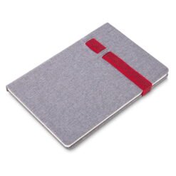 CADERNO C/ ELASTICO P/ CANETA/CELULAR SPX-14036 NA COR VERMELHO
