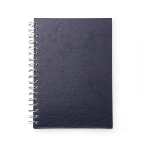 CADERNO C/ CAPA DE COURO SINTÉTICO 17 X 24CM  SPX-13600 NA COR AZUL