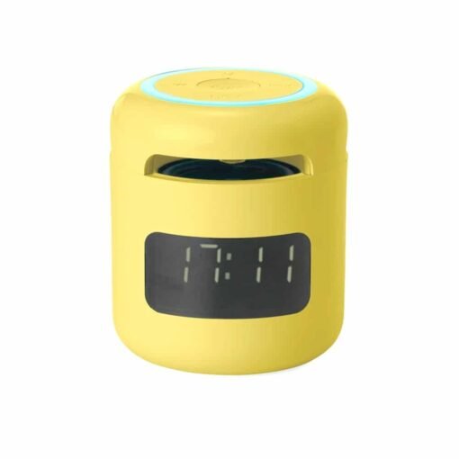 CAIXINHA DE SOM C/ RELOGIO SPX-04064 NA COR AMARELO