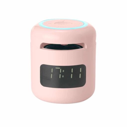 CAIXINHA DE SOM C/ RELOGIO SPX-04064 NA COR ROSA