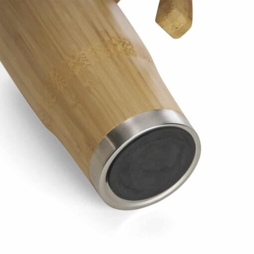 Caneca Personalizada Bambu 450Ml - Madeira/Inox - Imagem 5