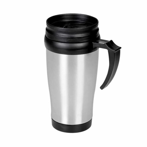 CANECA 400ML C/ TAMPA SPX-03889 NA COR PRATA