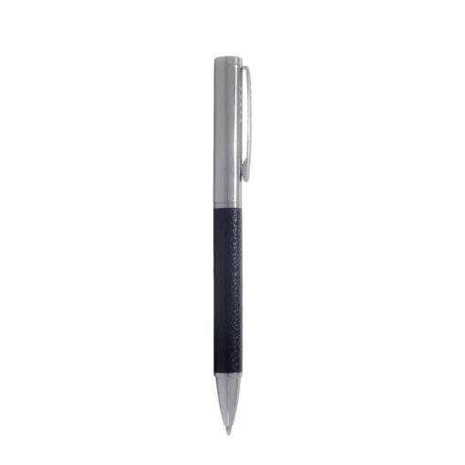 CANETA METAL BRILHANTE COURO LISO SPX-ER186B NA COR AZUL