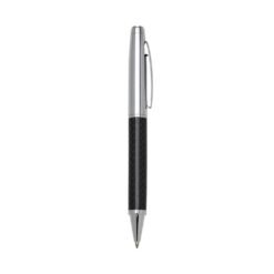 CANETA METAL BRILHANTE PRETO SPX-ER148 NA COR PRATA