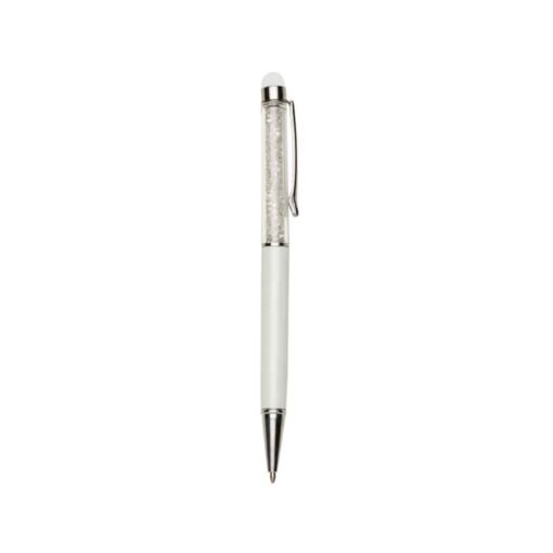 CANETA METAL TOUCH SWAROVSKI SPX-13311 NA COR BRANCO