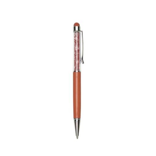 CANETA METAL TOUCH SWAROVSKI SPX-13311 NA COR LARANJA
