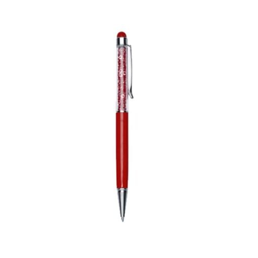 CANETA METAL TOUCH SWAROVSKI SPX-13311 NA COR VERMELHO