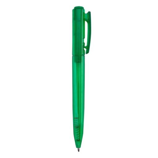 CANETA PLÁSTICA TRANSLUCIDA SPX-01091T NA COR VERDE