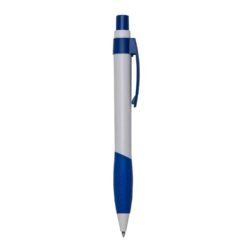 CANETA PLÁSTICA C/ DET EMBORRACHADO  SPX-13555 NA COR AZUL