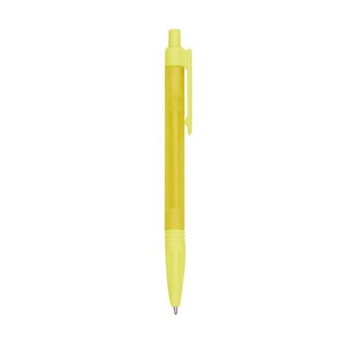 CANETA PLÁSTICA TRANSLUCIDA SPX-01095T NA COR AMARELO