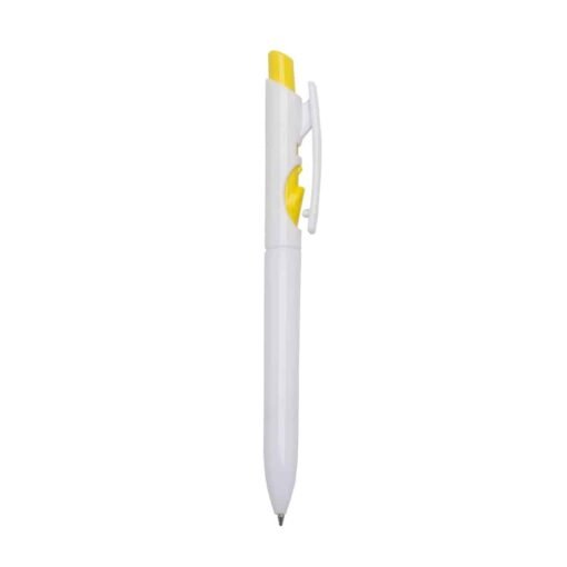CANETA PLÁSTICA LEITOSO  SPX-01097L NA COR AMARELO