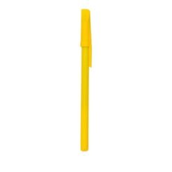 CANETA PLÁSTICA ESFERO C/ TAMPA SPX-13629B NA COR AMARELO