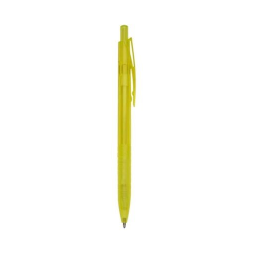 CANETA PLÁSTICA TRANSLUCIDA SPX-00401T NA COR AMARELO
