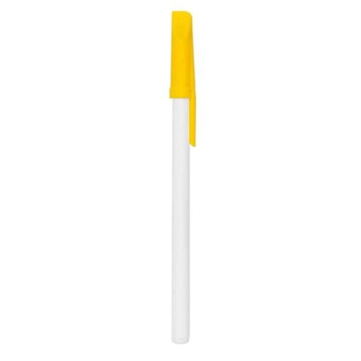 CANETA PLÁSTICA SPX-13629C NA COR AMARELO