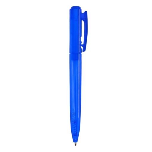 CANETA PLÁSTICA TRANSLUCIDA SPX-01091T NA COR AZUL