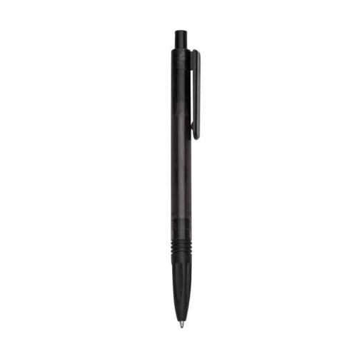 CANETA PLÁSTICA TRANSLUCIDA SPX-01095T NA COR PRETO