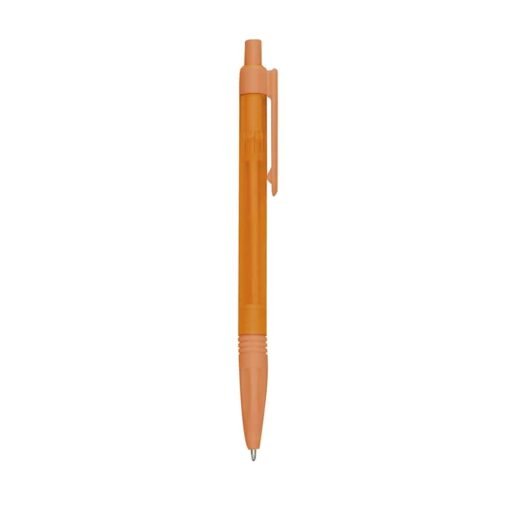 CANETA PLÁSTICA TRANSLUCIDA SPX-01095T NA COR LARANJA
