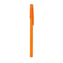 CANETA PLÁSTICA ESFERO C/ TAMPA SPX-13629B NA COR LARANJA