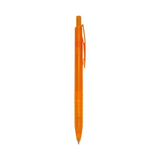 CANETA PLÁSTICA TRANSLUCIDA SPX-00401T NA COR LARANJA