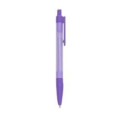 CANETA PLÁSTICA TRANSLUCIDA SPX-01095T NA COR ROXO