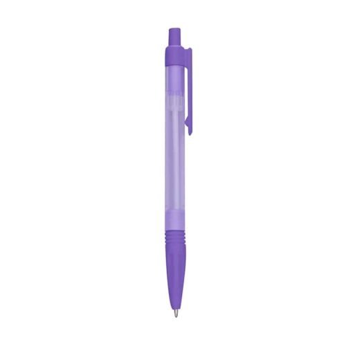 CANETA PLÁSTICA TRANSLUCIDA SPX-01095T NA COR ROXO