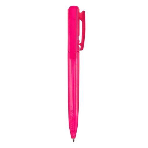 CANETA PLÁSTICA TRANSLUCIDA SPX-01091T NA COR ROSA