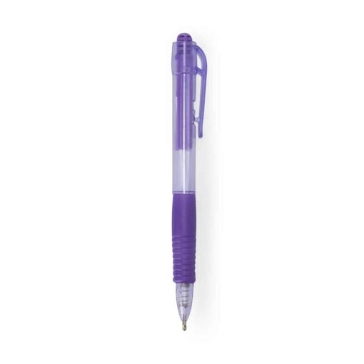 CANETA PLASTICA TRANSLUCIDA SPX-14679T NA COR ROXO