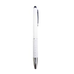 CANETA PLÁSTICA C/ 7 ANEIS TOUCH SPX-ER198B NA COR BRANCO