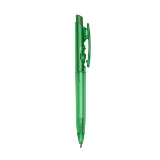 CANETA PLÁSTICA TRANSLUCIDA  SPX-01097T NA COR VERDE