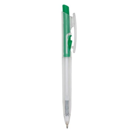 CANETA PLÁSTICA TRANSLUCIDA SPX-01097A NA COR VERDE